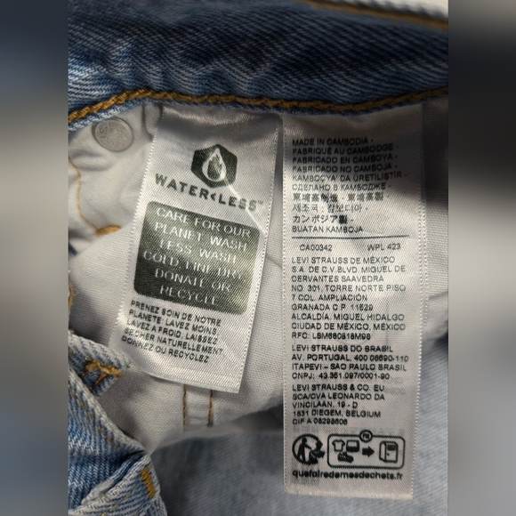 Levi Strauss & Co 501 Jeans Shorts Denim 28 Distressed Button Fly Cotton - Picture 4 of 6